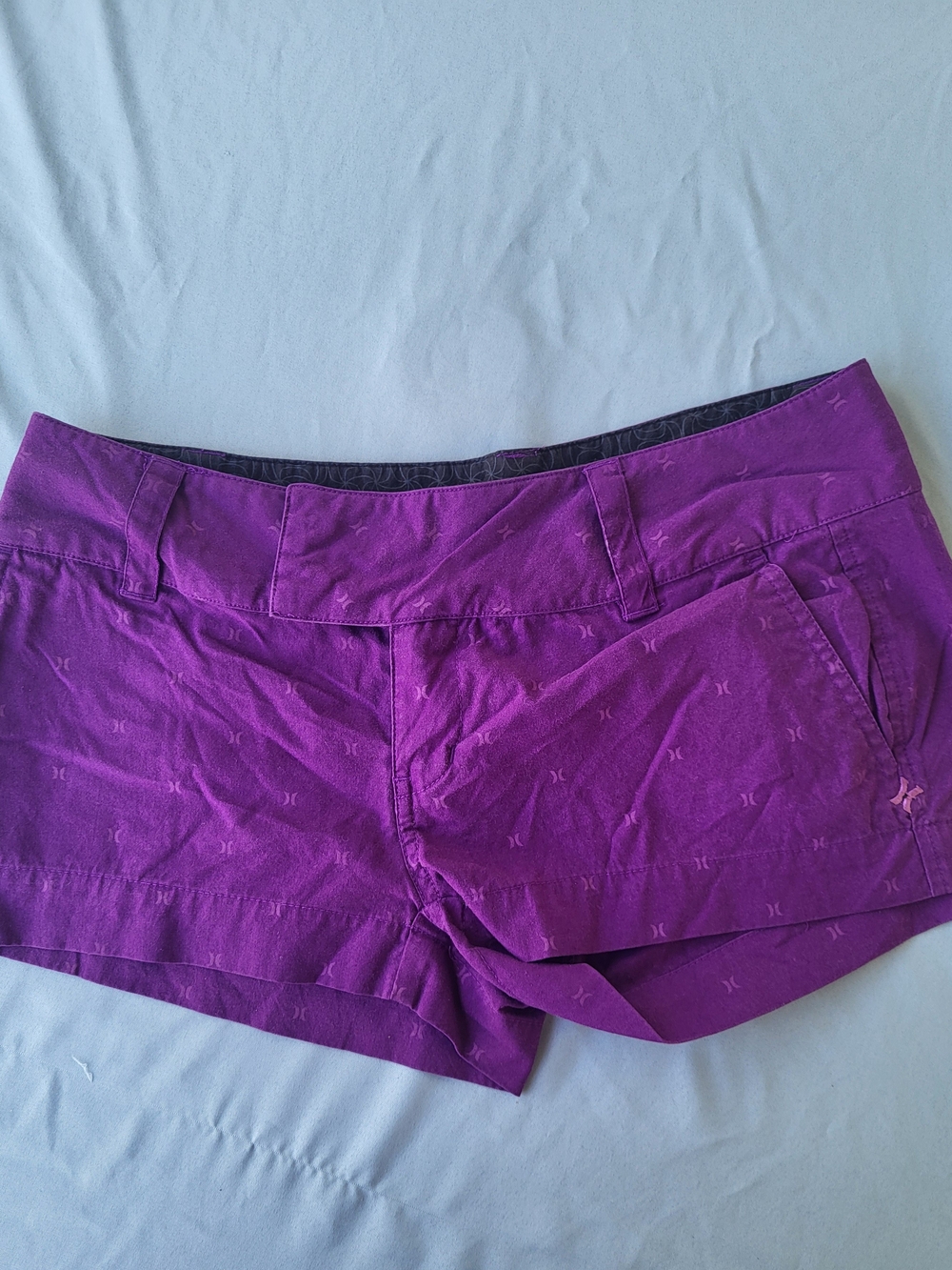 Vintage Hurley Purple Micro Shorts Size 7 Indie Sleaze Cyber Y2K Skater